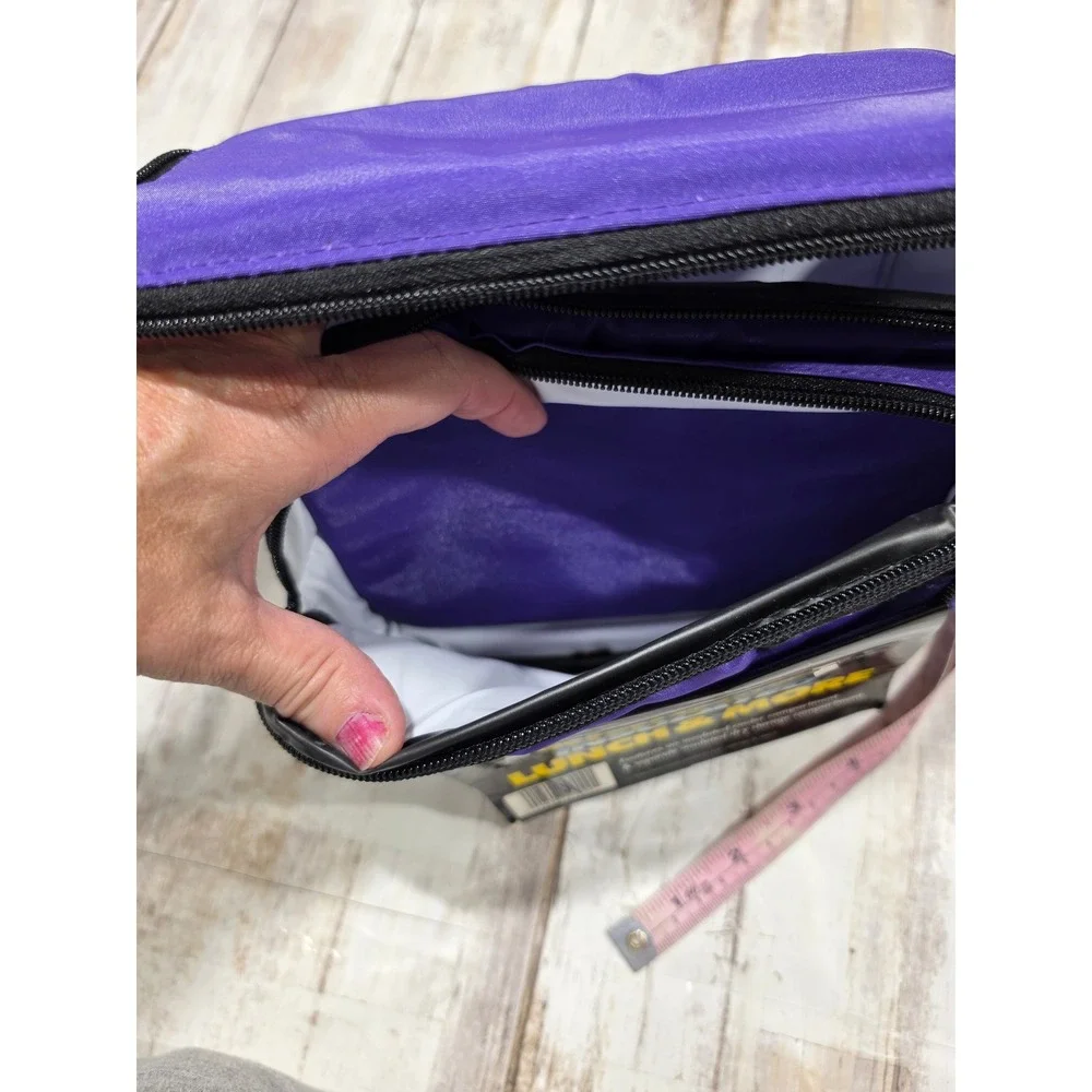 Arctic Zone Insulated Lunch & More Bag Purple Dual Compartment Vintage Cooler